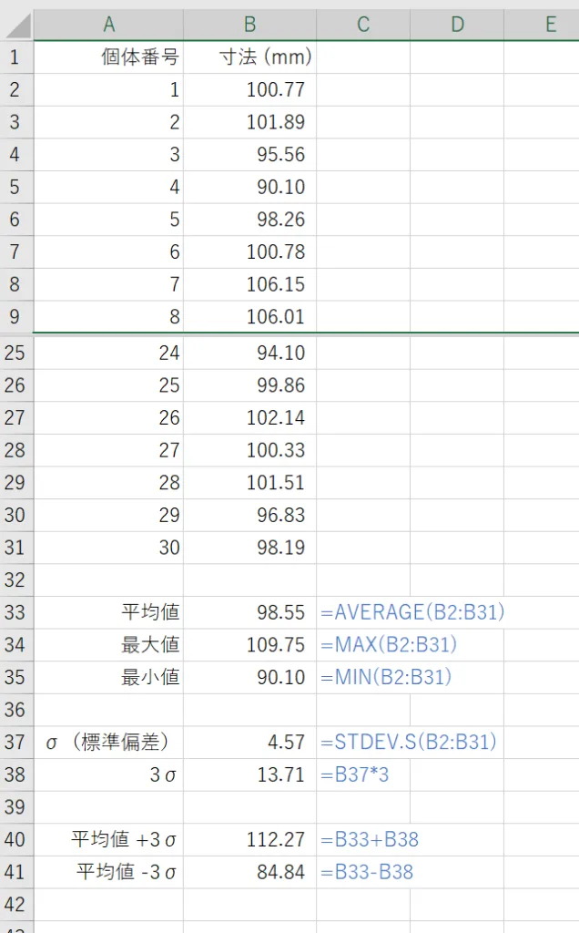 数式の設定